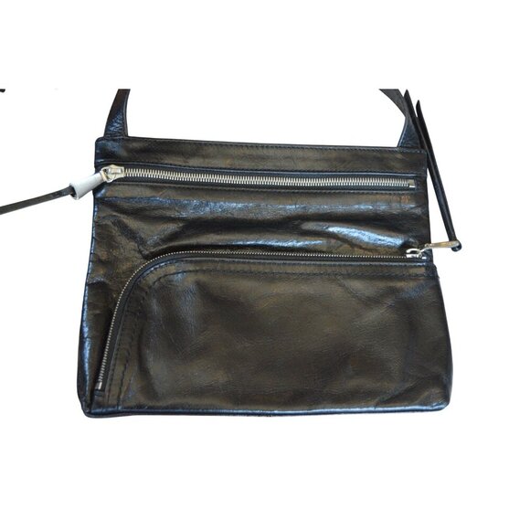 HOBO The Original Cassie Black Genuine Leather Crossbody Bag Boho Whimsigoth - Picture 3 of 8